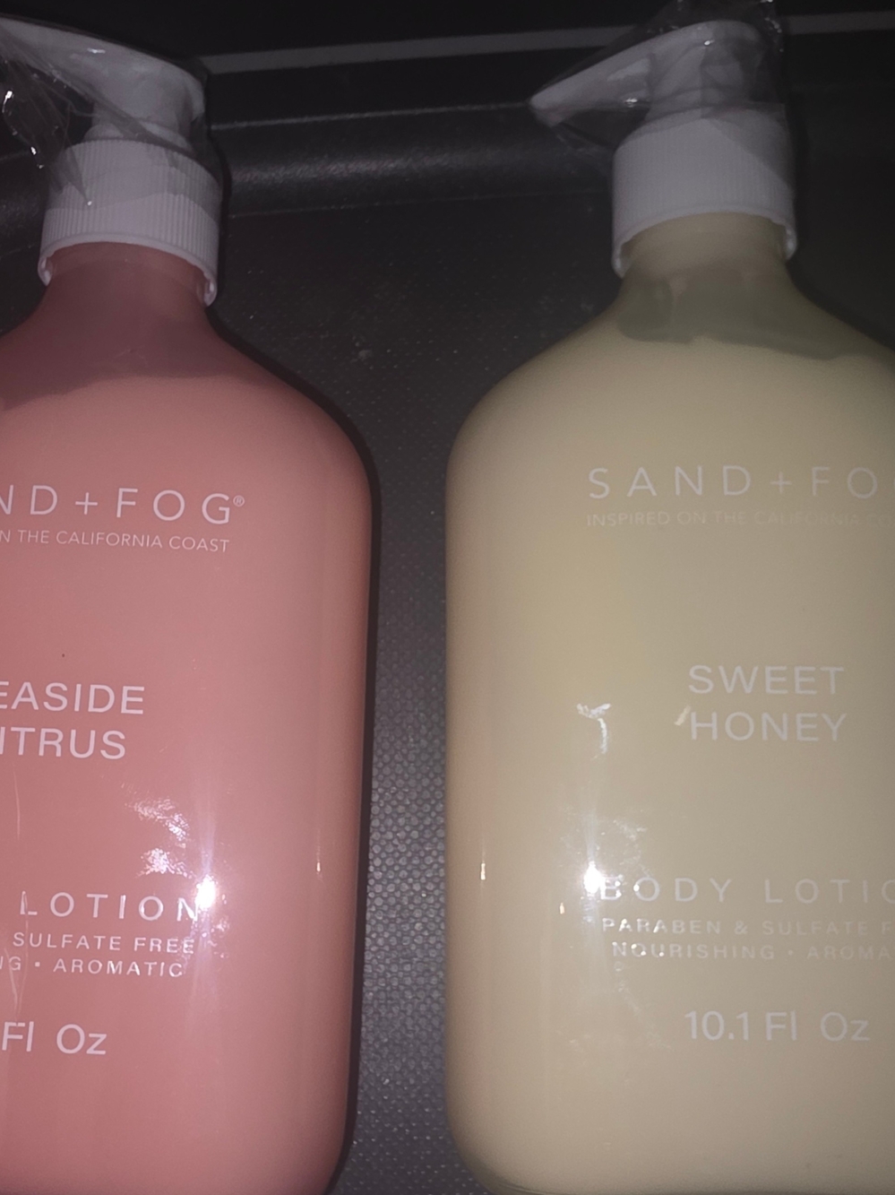 SAND + FOG Sweet Honey & Seaside Citrus Moisturizing Lotions - Cream & Pink